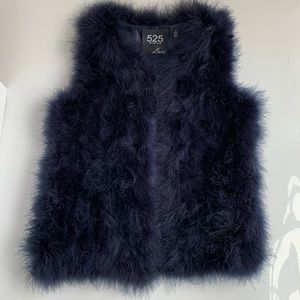 525 America Luxe L Blue Genuine Feather Vest